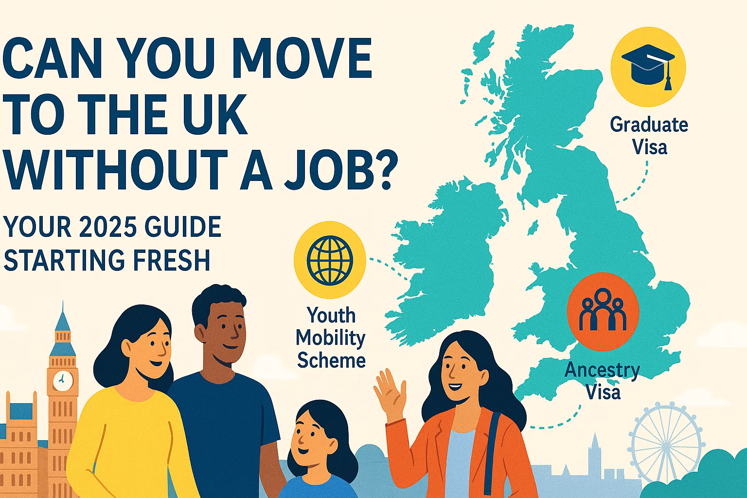 Can you move to the UK without a job? Blog post cover image